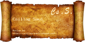 Csillag Saul névjegykártya